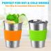Kids Cups with Straw and Lid - 5 Pack 12oz Stainless Steel Tumbler Set | Spill Proof, Unbreakable Water Glasses for Toddler, Children, Adults | BPA-Free Sippy Mug with Coasters - Indoor/Outdoor - Buy Online on SooperMarket.com