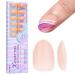 Buy Bartbox Extra Almond Press on Nails - Soft Gel Full Cover Tips 160 Pre-Designed Short Nail Extensions in XXS Almond Beige - Perfect for Geln gel! - Buy Online on SooperMarket.com