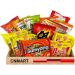 Korean Instant Noodles Ramen Variety Bundle & Chopsticks - Samyang Nongshim Ottogi Paldo Different Assorted Flavours (Pack of 40) by CNMART