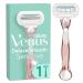 Gillette Venus Deluxe Smooth Sensitive Razor for Women Ladies Razor + 1 Razor Blade with 5-Layer Blade Rose Gold Women's Gift