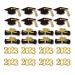 48pcs 2023 Graduation Cupcake Toppers Baking Decoration Exquisite Grad Cap Set Appetizer Picks For Graduation Party Graduation Toppers 2023