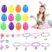 Kirdume Easter Eggs Prefilled With Bracelets - Prefilled Bright Easter Eggs with Bracelets - Easter Basket Stuffers Easter Party Favours for Girls Kids Children Boys Sh-08 - Buy Online on SooperMarket.com
