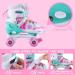 Adjustable Kids Roller Skates with Light Up Wheels - Colorful Pink Small (12J-2) - Buy Online on SooperMarket.com