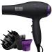 HOT TOOLS Pro Artist Tourmaline 2000 Turbo Hair Dryer | Lightweight with Quiet Blowout Results Black