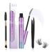 Lash Cluster Glue 10 ML Cluster Lash Glue B&Qaugen Glue for Cluster Eyelash Extensions Waterproof Lasting 48-72 Hours Black Lash Bond with Brushes and Tweezer Set (White Bond 10ml New)