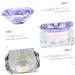 minkissy Nail Art Crystal Cup Cosmetics Cover Glass Purple Manicure 6.5x8cm Purple - Buy Online on SooperMarket.com