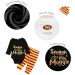 Baby Snuggle This Muggle Bodysuit Set 6-9 Months | Black Long Sleeve Outfit with Striped Pants & Hat - Buy Online on SooperMarket.com