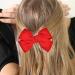 Christmas Bow Hair Clips - 2 Pack Red Bowknot Barrettes for Women, Girls, Kids | Handmade Hair Accessories for Party Decoration and Cosplay Costume - Buy Online on SooperMarket.com