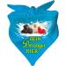 Little Fratz dog triangular scarf personalized with your desired motif (color: atoll blue) (size 1 (55 cm)) 55 x 18 atoll blue
