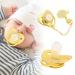 Golden Baby Bite Rings | 26 Letter Pacifier & Fruit Feed Dispenser | Safe Medical Materials - Buy Online on SooperMarket.com