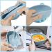Lanjue Silicone Suction Bowl Set for Baby Toddler | BPA Free Non Slip Weaning Bowl with Spoon & Fork | Blue - Buy Online on SooperMarket.com