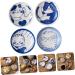 Alipis 4pcs Soy Sauce Dish Sushi Sauce Dishes Dessert Plates Snack Dish Ceramic Dipping Bowls Ceramic Cat Bowls Appetizer Dishes Side Dish Cake Plates Ceramics Dipping Sauce Household - Buy Online on SooperMarket.com