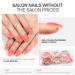 AILLSA Press On Nails - Short Glue On Fake Nails Set | 15 Sizes 37-Piece with Glue Grapefruit - Buy Online on SooperMarket.com