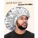 Shop Mikimini Satin Hood 2-Pack for Men & Women - Turnable Double-Layer Silk Sleep Hood for Curly Hair & Braids - Adjustable XL (Chocolate/Silver) - Buy Online on SooperMarket.com