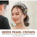 minkissy Rhinestone Pearl Crown Hair Comb - Mini Princess Crown Comb Wedding Crystal Tiara Crown Headbands for Wedding Birthday Party - Buy Online on SooperMarket.com