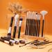 BEILI 20pcs Makeup Brush Set - Natural Goat Hair & Premium Synthetic Kabuki Brushes for Foundation, Powder, Contour, Eyeshadows, Eyebrows, and Eyeliner - Black - Buy Online on SooperMarket.com