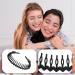WLLHYF 3 Pieces Sharks Tooth Hair Comb Plastic Non Slip Headband Wavy Teeth Hair Hoop Fashion Effortless Hairband Hair Accessory for Women Girls Men Black - Buy Online on SooperMarket.com