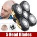 Pilarmuture 5 Head Shaver Replacement Heads - Easy Install Electric Razor Blades for Bald Men - Premium Quality Blue - Buy Online on SooperMarket.com