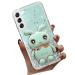 Tivenfezk nadoli for samsung galaxy s23 hare hidden stand shell caricature glitter rabbits stand soft silicone bling cell phone case transparent protective cover samsung galaxy s23 green