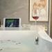 Acrylic Bathtub Tray Caddy with Non-Slip Surface and Gold Handles - Buy Online on SooperMarket.com