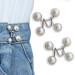 Qkari Jean Button Pins, Adjustable Jean Button, Detachable Jean Button Pin, No Sewing Required, Perfect Fit Instant Jean Button(White Pearl)