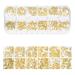 WEILUSI 3D Nail Art Steel Studs Summer Metal Charms - Ocean Mix Shapes Gold Studs for Women DIY Manicure Decor 1Box - Buy Online on SooperMarket.com