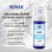 MEINTU Human Colloidal Silver Foaming Hand Soap - 75 PPM - Eliminates 99.99% of Germs Unscented Sulfate-Free 2.7oz Pump Bottle for All Skin Types - International Shipping Available - Buy Online on SooperMarket.com