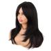 MapofBeauty 20 Inch Long Layered Straight Synthetic Shoulder Length Wig with Bangs - Black - Buy Online on SooperMarket.com