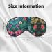 Hojas Tropicales Y Flores Print Double-Sided Eye Mask Soft and Light Blocking for Enhancing Sleep Quality - Buy Online on SooperMarket.com