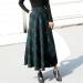 Sanahy Women's High Waist Wool Midi Skirt with Pockets - A-line Plaid Winter Maxi Skirt in S Blue - Buy Online on SooperMarket.com