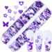 Nails compatible with Machine for Acrylic 12 Grid Long Box Mixed Purple Nail Enhancement Sequins Ornaments Butterfly Small Plums Sequins Candle Glitter 1 count (Pack of 1) Purple - Buy Online on SooperMarket.com