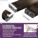 Laavoo Ombre Brown Real Hair Tape Extensions - Balayage Brown to Light Brown & Light Blond Remy 50cm 20pcs #3/8/24 - Premium Quality Hair Enhancements - Buy Online on SooperMarket.com