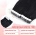 Vlasy 12 Inch Black Tape in Human Hair Extensions - 20pcs Straight Seamless Invisible Tape ins - Real Natural Hair Extensions - Buy Online on SooperMarket.com