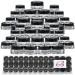 (144 Pieces) Beauticom 5G/5ML Clear Square Jars with Black Lids for Scrubs Oils Salves Creams Lotions - BPA Free