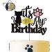 Happy Birthday Cat Cake Topper - Glittery Black Kitten Decoration for Birthday Baby Shower & Wedding Parties - Buy Online on SooperMarket.com