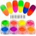 Kalolary 12 Colors Fluorescent Nail Powder - Neon Pigments Dust for Halloween & Christmas Makeup - Buy Online on SooperMarket.com