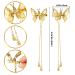 WLLHYF 4Pcs Silver Butterfly Hair Clips with Tassel - Elegant Hair Barrettes for Women, Perfect for Bride Wedding - Head Pieces Hair Accessories - Buy Online on SooperMarket.com