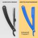 Premium Black Straight Razors for Men - Classic Shaving with 10 Stainless Steel Blades | Professional Barber Supplies & Accessories - Buy Online on SooperMarket.com