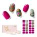 NAILOG Semi Cured Gel Nail Strips 34 pcs Salon-Quality Gel Nail Stickers Long Lasting Nail Wraps for Women with Soft Gel Finish Retro Jungle