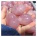 1pc Natural Pink Crystal Quartz Beauty Egg - Shaped Crystal Ball Moisturizing Powder Crystal Facial Facial Lifting Jade Home Goods (Size : 3cm)