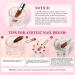 Saviland Acrylic Nail Brush Set - 4PCS Pink Leopard Print Brushes for Nail Extensions & Carving - Sizes 8/10/12/14 - Buy Online on SooperMarket.com
