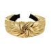 axy Wide Headband with Knot Metallic Colour Women's Headband in Metallic Look Headband Hair Accessories HR35G (Gold)