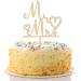 Wooden Mr and Mrs Cake Topper Wedding Cake Topper Bride and Groom Sign Wedding Engagement Cake Toppers Decoration Wedding Party Supplies (Style 2)