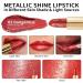 Oulac Metallic Red Orange Lipstick - Smudge Proof Glitter Lip Color Blood Orange - Vegan Formula - 4.3g/0.15oz - Buy Online on SooperMarket.com