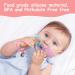Vicloon Baby Teething Toy Set | Food Grade Silicone Teether Chew Toy for Babies 0-24 Months | Attachable Baby Teether Links in Pink Purple - Buy Online on SooperMarket.com
