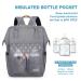 Lekebaby Diaper Backpack - Multifunctional Gray Baby Diaper Bag with Organizer & Changing Pad - Large Capacity Travel Bag for Parents - Buy Online on SooperMarket.com