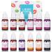 QIUFSSE 12 Colors DIY Lip Gloss Pigment Set Liquid Pigment for Lip Gloss Natural Multifunctional High Color Rendering Red Warm Color Pigment for Lip Gloss Making-Set A Set-A