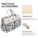 SONARIN Large Capacity Waterproof Baby Changing Tote Bag - Multi-Function Satchel Messenger Bag with Shoulder Strap & Changing Mat, Black & White Petals - Buy Online on SooperMarket.com