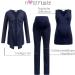 Herzmutter Maternity Homewear Set - 3-Piece Nursing Pyjamas - Pregnancy Wellness Set - XXL Dark Blue - Buy Online on SooperMarket.com
