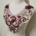 Fullcolor Embroidered Lace Neckline Collar Applique Patches - Wine/Cream Pink/Cream - Buy Online on SooperMarket.com